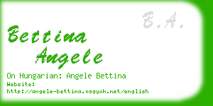 bettina angele business card